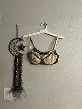 Intimissimi Elena Lace Balconette Bra Brown Cream 36C
